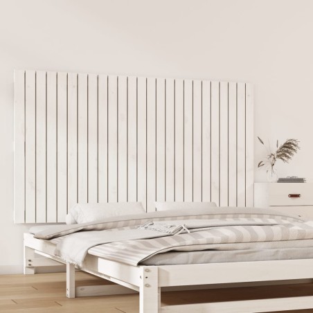 vidaXL Testiera da Parete Bianca 159,5x3x90 cm Legno Massello di Pino
