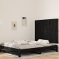 vidaXL Testiera da Parete Nera 127,5x3x90 cm in Legno Massello di Pino