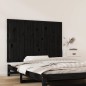 vidaXL Testiera da Parete Nera 127,5x3x90 cm in Legno Massello di Pino
