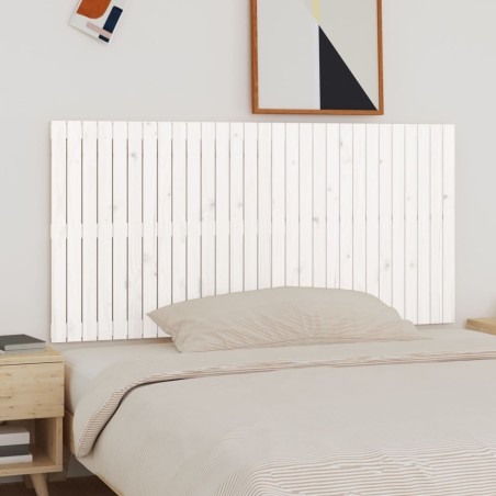 vidaXL Testiera da Parete Bianca 185x3x90 cm in Legno Massello di Pino