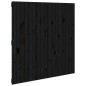 vidaXL Testiera da Parete Nera 108x3x110 cm in Legno Massello di Pino vidaXL Testiera da Parete Nera 108x3x110 cm in Legno Massello di Pino