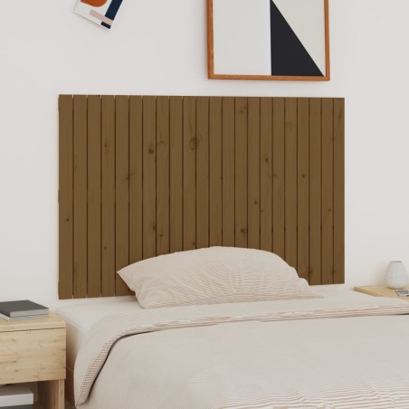 vidaXL Testiera da Parete Miele 140x3x90 cm in Legno Massello di Pino