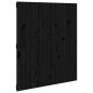 vidaXL Testiera da Parete Nera 95,5x3x110 cm in Legno Massello di Pino