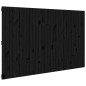 vidaXL Testiera da Parete Nera 185x3x110 cm in Legno Massello di Pino vidaXL Testiera da Parete Nera 185x3x110 cm in Legno Massello di Pino