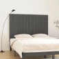 vidaXL Testiera da Parete Grigia 166x3x110 cm Legno Massello di Pino