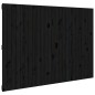 vidaXL Testiera da Parete Nera 159,5x3x110cm in Legno Massello di Pino vidaXL Testiera da Parete Nera 159,5x3x110cm in Legno Massello di Pino