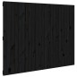 vidaXL Testiera da Parete Nera 146,5x3x110cm in Legno Massello di Pino vidaXL Testiera da Parete Nera 146,5x3x110cm in Legno Massello di Pino