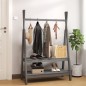 vidaXL Appendiabiti Grigio 100x45,5x150 cm Legno Massello di Pino vidaXL Appendiabiti Grigio 100x45,5x150 cm Legno Massello di Pino