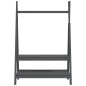 vidaXL Appendiabiti Grigio 100x45,5x150 cm Legno Massello di Pino vidaXL Appendiabiti Grigio 100x45,5x150 cm Legno Massello di Pino