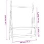 vidaXL Appendiabiti Grigio 100x45,5x150 cm Legno Massello di Pino vidaXL Appendiabiti Grigio 100x45,5x150 cm Legno Massello di Pino