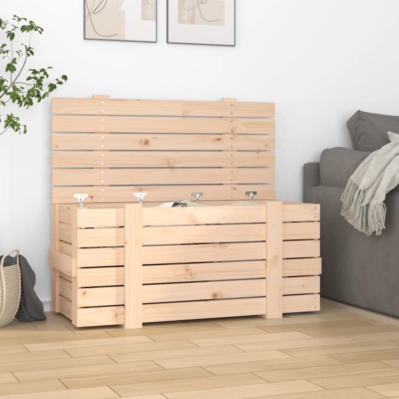 vidaXL Contenitore Portaoggetti 91x40,5x42 cm Legno Massello di Pino vidaXL Contenitore Portaoggetti 91x40,5x42 cm Legno Massello di Pino