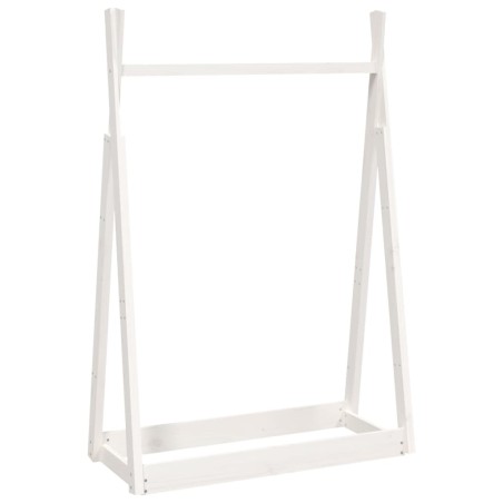 vidaXL Appendiabiti Bianco 100x45x150 cm in Legno Massello di Pino