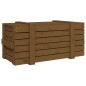 vidaXL Contenitore Portaoggetti Miele 91x40,5x42cm Legno Massello Pino vidaXL Contenitore Portaoggetti Miele 91x40,5x42cm Legno Massello Pino