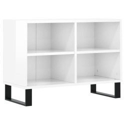 vidaXL Mobile Porta TV Bianco Lucido 69,5x30x50cm in Legno Multistrato