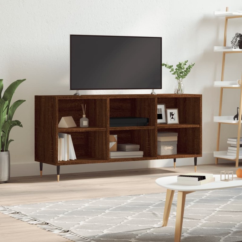 vidaXL Mobile Porta TV Rovere Marrone 103,5x30x50 cm Legno Multistrato vidaXL Mobile Porta TV Rovere Marrone 103,5x30x50 cm Legno Multistrato