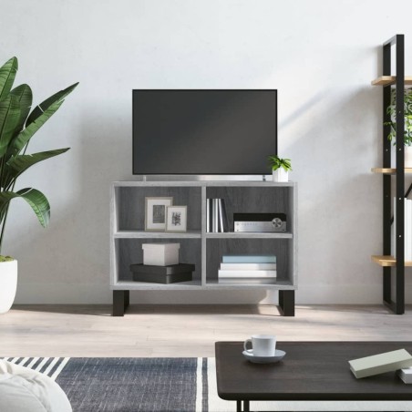 vidaXL Mobile Porta TV Grigio Sonoma 69,5x30x50cm in Legno Multistrato