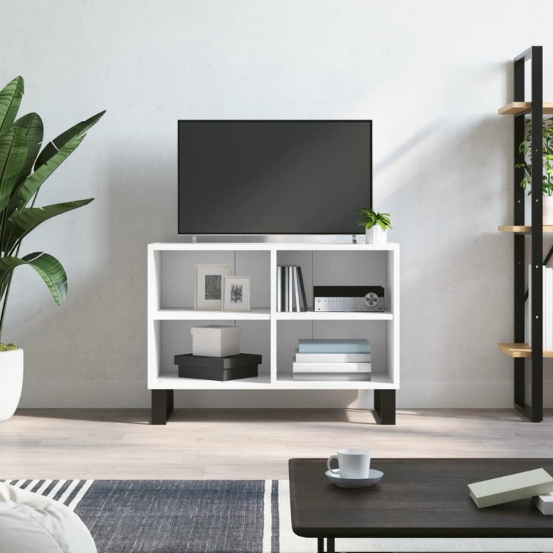vidaXL Mobile Porta TV Bianco 69,5x30x50 cm in Legno Multistrato