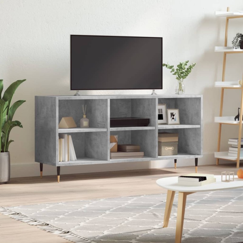 vidaXL Mobile per TV Grigio Cemento 103,5x30x50 cm Legno Multistrato vidaXL Mobile per TV Grigio Cemento 103,5x30x50 cm Legno Multistrato