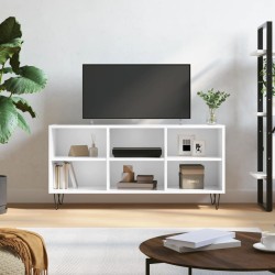 vidaXL Mobile Porta TV Bianco Lucido 103,5x30x50 cm Legno Multistrato