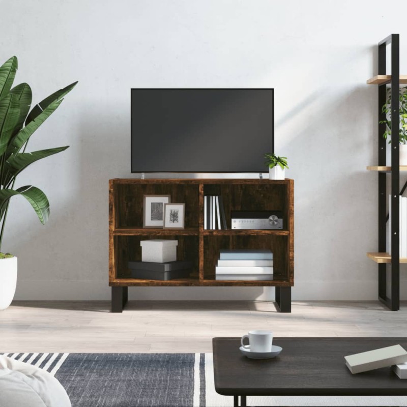 vidaXL Mobile Porta TV Rovere Fumo 69,5x30x50 cm in Legno Multistrato vidaXL Mobile Porta TV Rovere Fumo 69,5x30x50 cm in Legno Multistrato