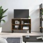 vidaXL Mobile Porta TV Rovere Fumo 69,5x30x50 cm in Legno Multistrato vidaXL Mobile Porta TV Rovere Fumo 69,5x30x50 cm in Legno Multistrato