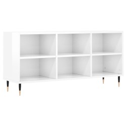 vidaXL Mobile Porta TV Bianco Lucido 103,5x30x50 cm Legno Multistrato