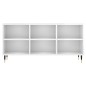 vidaXL Mobile Porta TV Bianco Lucido 103,5x30x50 cm Legno Multistrato