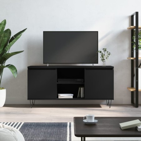 vidaXL Mobile Porta TV Nero 104x35x50 cm in Legno Multistrato