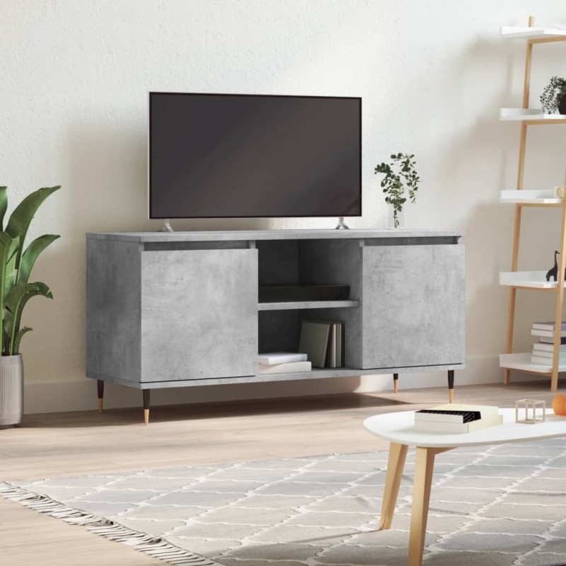 vidaXL Mobile Porta TV Grigio Cemento 104x35x50cm in Legno Multistrato vidaXL Mobile Porta TV Grigio Cemento 104x35x50cm in Legno Multistrato