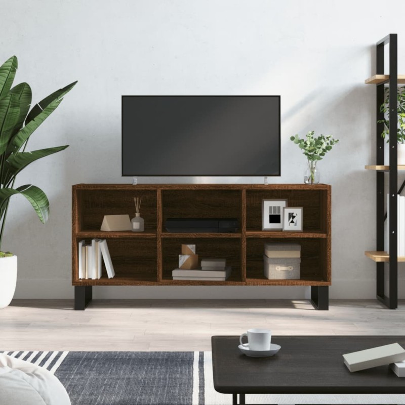 vidaXL Mobile Porta TV Rovere Marrone 103,5x30x50 cm Legno Multistrato vidaXL Mobile Porta TV Rovere Marrone 103,5x30x50 cm Legno Multistrato