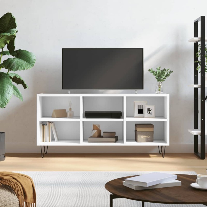 vidaXL Mobile Porta TV Bianco 103,5x30x50 cm in Legno Multistrato vidaXL Mobile Porta TV Bianco 103,5x30x50 cm in Legno Multistrato