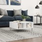 vidaXL Tavolino da Salotto Bianco Lucido 60x60x30 cm Legno Multistrato
