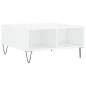 vidaXL Tavolino da Salotto Bianco Lucido 60x60x30 cm Legno Multistrato