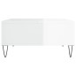 vidaXL Tavolino da Salotto Bianco Lucido 60x60x30 cm Legno Multistrato