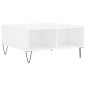 vidaXL Tavolino da Salotto Bianco Lucido 60x60x30 cm Legno Multistrato