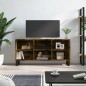 vidaXL Mobile Porta TV Rovere Fumo 103,5x30x50 cm in Legno Multistrato vidaXL Mobile Porta TV Rovere Fumo 103,5x30x50 cm in Legno Multistrato