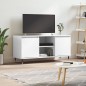 vidaXL Mobile Porta TV Bianco Lucido 104x35x50 cm in Legno Multistrato vidaXL Mobile Porta TV Bianco Lucido 104x35x50 cm in Legno Multistrato