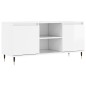 vidaXL Mobile Porta TV Bianco Lucido 104x35x50 cm in Legno Multistrato vidaXL Mobile Porta TV Bianco Lucido 104x35x50 cm in Legno Multistrato