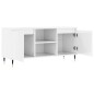 vidaXL Mobile Porta TV Bianco Lucido 104x35x50 cm in Legno Multistrato vidaXL Mobile Porta TV Bianco Lucido 104x35x50 cm in Legno Multistrato