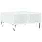 vidaXL Tavolino da Salotto Bianco 60x60x30 cm in Legno Multistrato