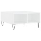 vidaXL Tavolino da Salotto Bianco 60x60x30 cm in Legno Multistrato