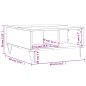 vidaXL Tavolino da Salotto Bianco 60x60x30 cm in Legno Multistrato