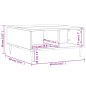 vidaXL Tavolino da Salotto Grigio Cemento 60x60x30cm Legno Multistrato