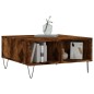 vidaXL Tavolino da Salotto Rovere Fumo 60x60x30cm in Legno Multistrato