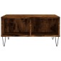 vidaXL Tavolino da Salotto Rovere Fumo 60x60x30cm in Legno Multistrato