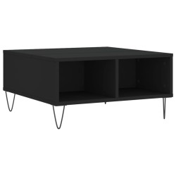vidaXL Tavolino da Salotto Nero 60x60x30 cm in Legno Multistrato