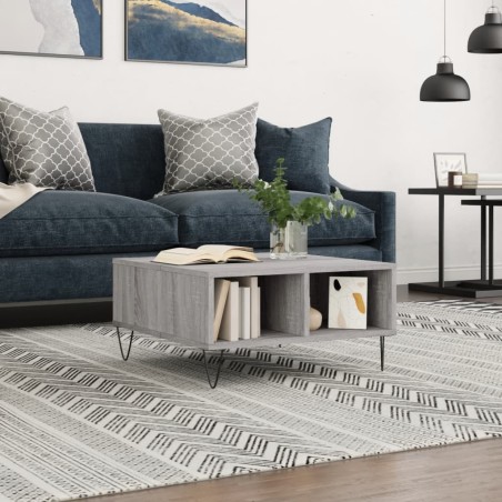 vidaXL Tavolino da Salotto Grigio Sonoma 60x60x30 cm Legno Multistrato