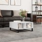 vidaXL Tavolino da Salotto Bianco Lucido 60x60x30 cm Legno Multistrato