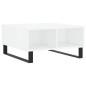 vidaXL Tavolino da Salotto Bianco Lucido 60x60x30 cm Legno Multistrato