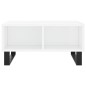 vidaXL Tavolino da Salotto Bianco Lucido 60x60x30 cm Legno Multistrato
